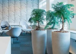 Stor høj krukke med riller og sandstruktur - Sort eller Grå / TILBUD