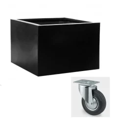 Stor indendørs firkantet krukke / plantekumme med hjul - op til 140x140cm