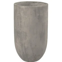 Stor indendørs rund krukke i fiberbeton - H.74 + H.90 - Cementlook - Topkvalitet