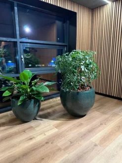 Stor krukke i hammered metal - Ocean Green - 3 størrelser