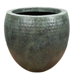Stor krukke i hammered metal - Mystic Green - 3 størrelser
