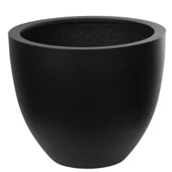 Stor matsort eller matgrå krukke i fiberstone / 3 størrelser