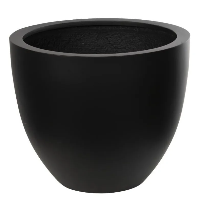 Stor matsort eller matgrå krukke i fiberstone / 3 størrelser