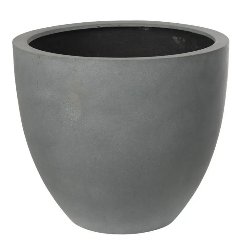 Stor matsort eller matgrå krukke i fiberstone / 3 størrelser