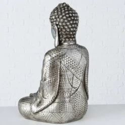 Stor sølv Buddha 70cm