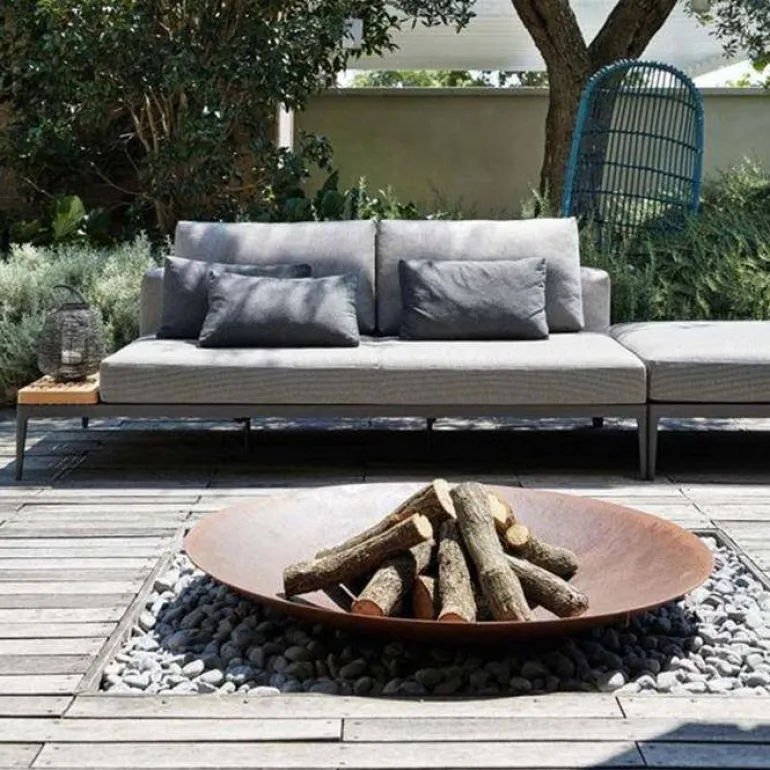 Store bålfade i rust / Corten Stål