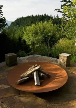 Store bålfade i rust / Corten Stål