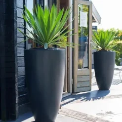 Store Canna Krukker RAL 7021 antrazit polyester - op til Ø.100