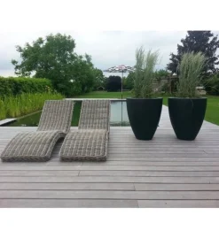 Store Canna Krukker RAL 7021 antrazit polyester - op til Ø.100