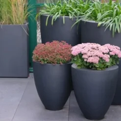 Store Canna Krukker RAL 7021 antrazit polyester - op til Ø.100