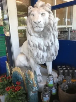 Store haveløver i hvid beton / cement - 620kg/stk