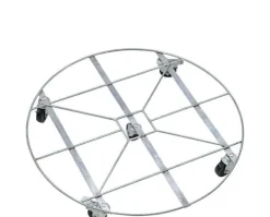 Store runde flettede rattan kurve / krukker - M/U Hjul