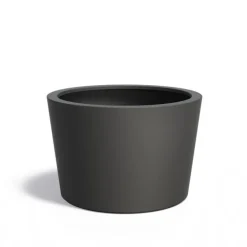 Store runde krukker i antrazit - Ø.95cm + Ø.120cm + Ø.150