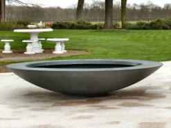 Store runde plantefade i glasfiber / polyester - Op til Ø.200cm