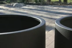 Store runde plantekrukker i polyester - 4 str - H.60cm