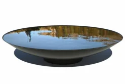 Stort vandfad / spejlbassin i coated antrazit galvaniseret stål