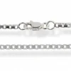 Supertynd 1mm box sølvhalskæde - 40cm