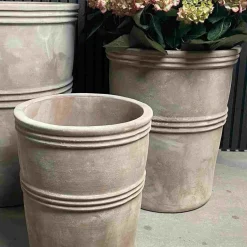 Terracotta krukker i sæt - 3stk i lys choko