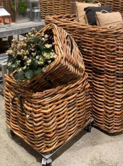 Trolley / Hjulsæt til firkantet rattan krukke