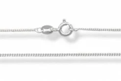 Tynd panserhalskæde i sølv - 1,1mm