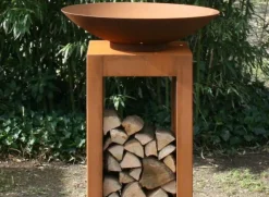 U-formet piedestal / sokkel i rust - Cortenstål