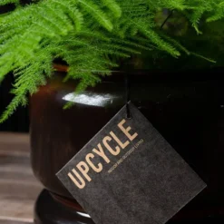 Upcycled plantepotter i metal - Sæt med 3stk - Kastanje + Gråblå + Flaskegrøn