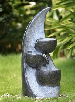 Vandkunst med sorte krukker & LED lys