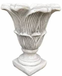 Vase i hvid antik beton - H.50xØ.49cm