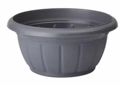 Verona potter i plast - Ø.38cm - hvid + grå