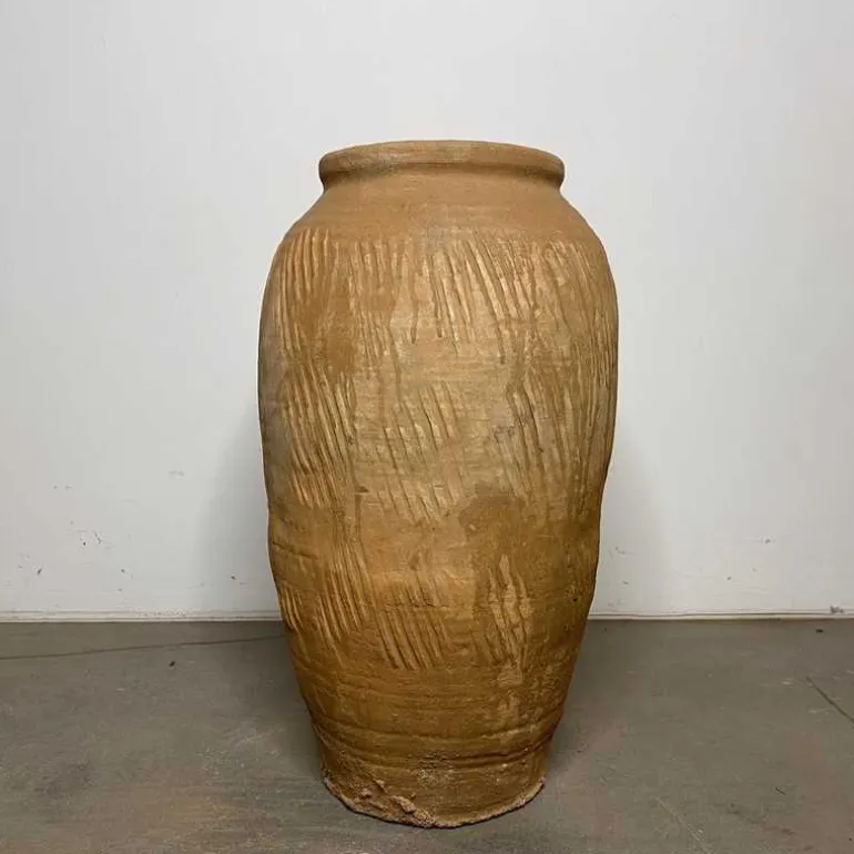 Vintage Lerkrukke med mønster H.51xØ.25