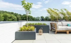 120x120cm kvadratiske Krukker i glasfiber / polyester