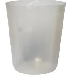 39x39x39cm kubisk indendørs krukke i bejdset træ med hjul